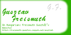 gusztav freismuth business card